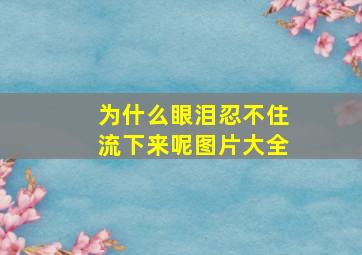 为什么眼泪忍不住流下来呢图片大全