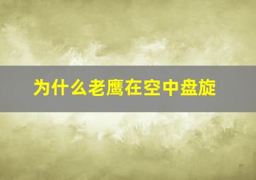 为什么老鹰在空中盘旋