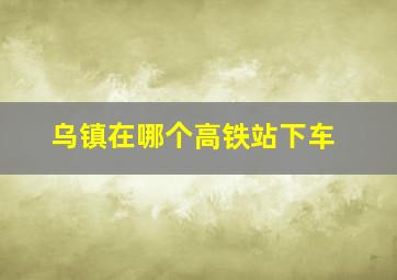 乌镇在哪个高铁站下车