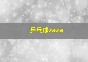 乒乓球zaza