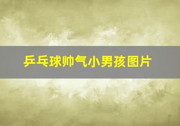 乒乓球帅气小男孩图片