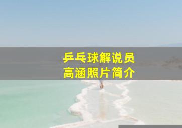 乒乓球解说员高涵照片简介