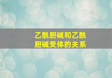 乙酰胆碱和乙酰胆碱受体的关系