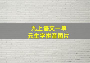 九上语文一单元生字拼音图片