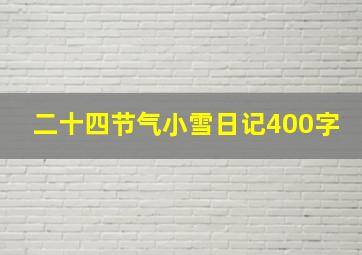 二十四节气小雪日记400字