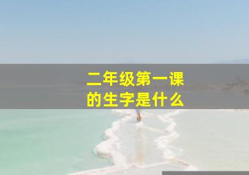 二年级第一课的生字是什么