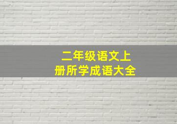 二年级语文上册所学成语大全