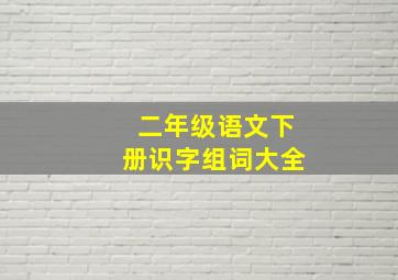 二年级语文下册识字组词大全