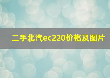 二手北汽ec220价格及图片