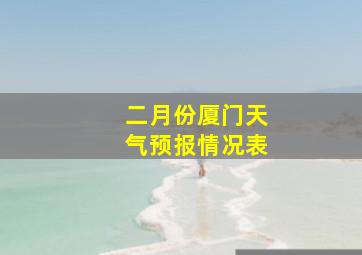 二月份厦门天气预报情况表