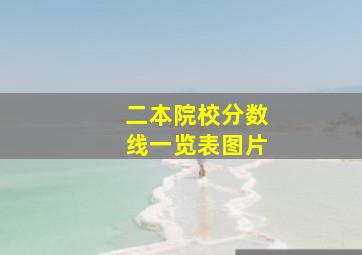 二本院校分数线一览表图片