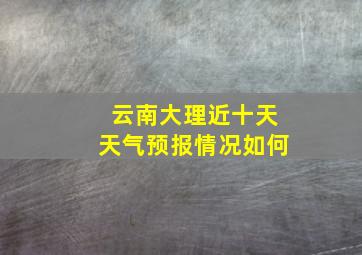 云南大理近十天天气预报情况如何