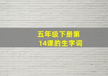 五年级下册第14课的生字词