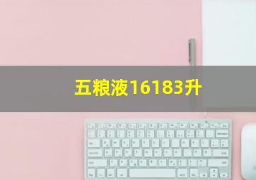 五粮液16183升