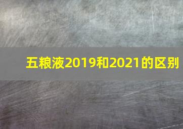 五粮液2019和2021的区别