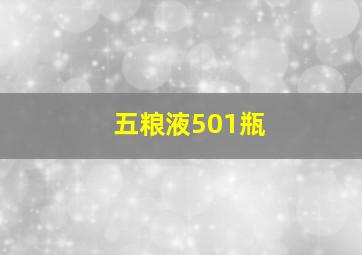 五粮液501瓶