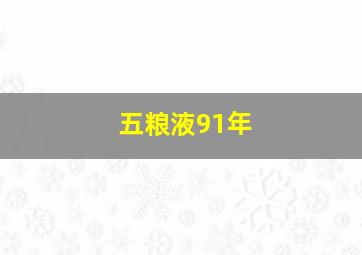 五粮液91年