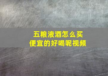 五粮液酒怎么买便宜的好喝呢视频