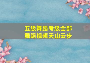 五级舞蹈考级全部舞蹈视频天山云步