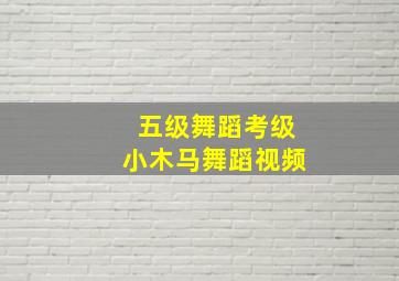 五级舞蹈考级小木马舞蹈视频