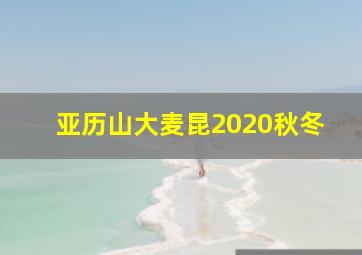 亚历山大麦昆2020秋冬