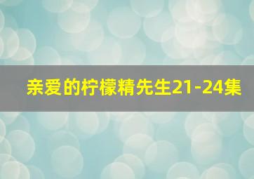 亲爱的柠檬精先生21-24集