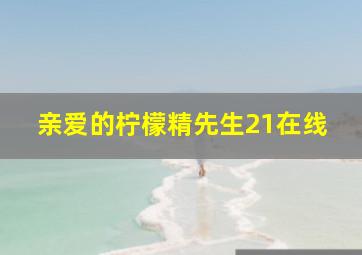 亲爱的柠檬精先生21在线