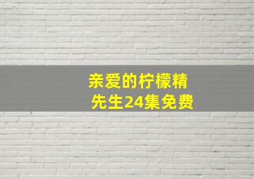 亲爱的柠檬精先生24集免费