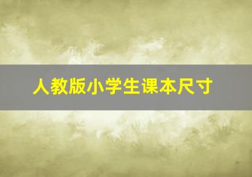 人教版小学生课本尺寸