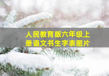 人民教育版六年级上册语文书生字表图片