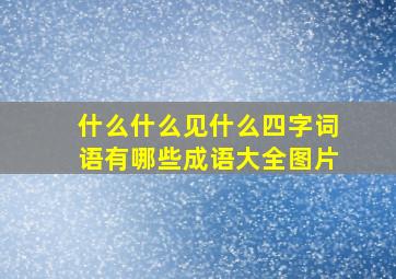 什么什么见什么四字词语有哪些成语大全图片