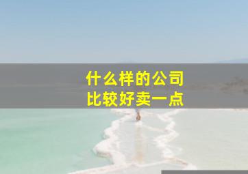 什么样的公司比较好卖一点