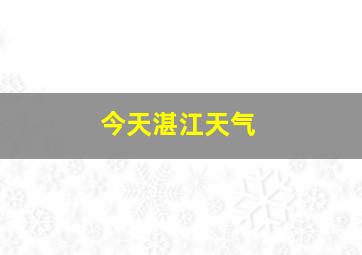 今天湛江天气