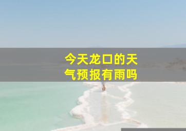 今天龙口的天气预报有雨吗