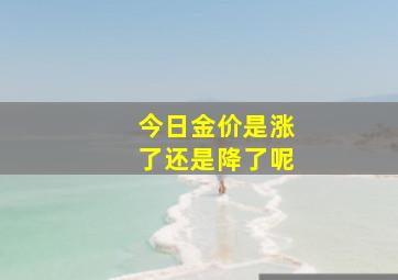 今日金价是涨了还是降了呢