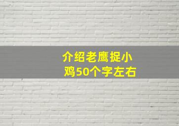 介绍老鹰捉小鸡50个字左右