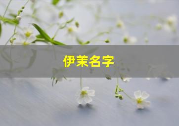 伊茉名字