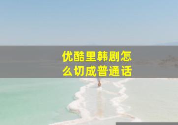 优酷里韩剧怎么切成普通话