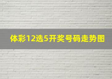 体彩12选5开奖号码走势图