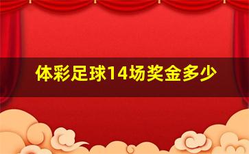 体彩足球14场奖金多少