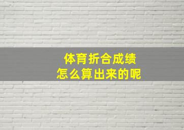 体育折合成绩怎么算出来的呢