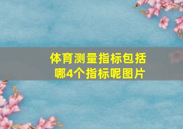 体育测量指标包括哪4个指标呢图片