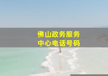 佛山政务服务中心电话号码