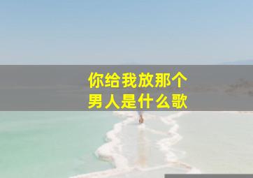 你给我放那个男人是什么歌