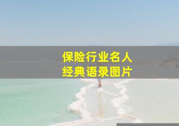 保险行业名人经典语录图片