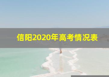 信阳2020年高考情况表