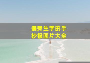 偏旁生字的手抄报图片大全