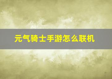 元气骑士手游怎么联机