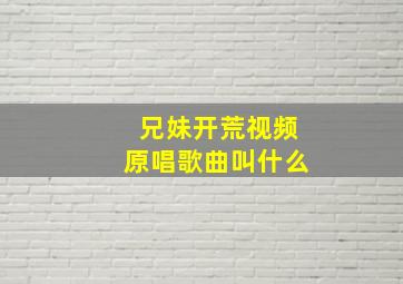 兄妹开荒视频原唱歌曲叫什么