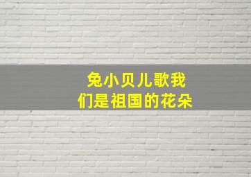 兔小贝儿歌我们是祖国的花朵